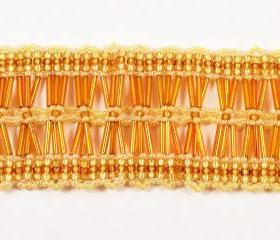 Cluster of Bugle Beads Bracelet Pattern, Beading Tutorial in PDF