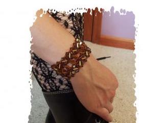 Tic Tac Cuff Bracelet, Beading Tutorial in PDF