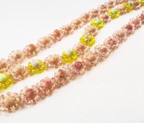 Daisy Bracelet Pattern, Beading Tutorial in PDF