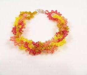 Sun Kissed Bracelet Pattern, Beading Tutorial in PDF
