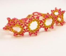 Summer Sun Bracelet Pattern, Beading Tutorial in PDF