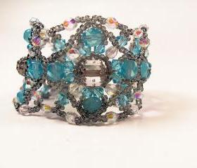 Crystal Snowflake Bracelet, Beading Tutorial in PDF