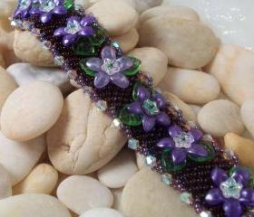 English Garden Bracelet, Beading Tutorial in PDF