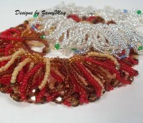 Fringe Anklet or Bracelet Pattern, Beading Tutorial in PDF