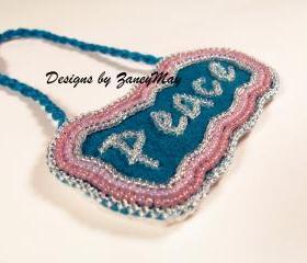 Signs of the Season 'Peace' Ornament, Beading Tutorial in PDF