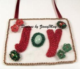 Signs of the Season 'Joy' Ornament, Beading Tutorial in PDF