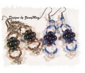 Ice Crystal Earrings, Beading Tutorial in PDF