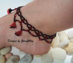 Little Hearts Anklet and Gypsy Anklet Pattern, Beading Tutorial in PDF