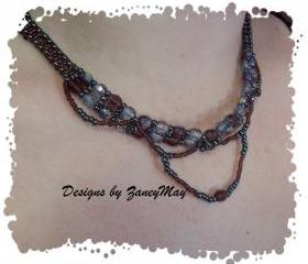 Moon River Necklace Pattern, Beading Tutorial in PDF
