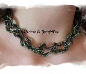Ruffle Necklace Pattern, Beading Tutorial in PDF