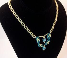 Flip Flop Chain Necklace Pattern, Beading Tutorial in PDF