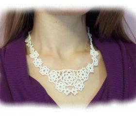 Snowflake Necklace Pattern, Beading Tutorial in PDF