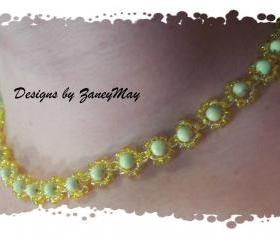 Daisy Necklace Pattern, Beading Tutorial in PDF