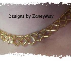 Diamond Necklace, Beading Tutorial in PDF