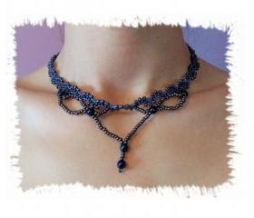 Tiara Necklace Pattern, Beading Tutorial in PDF