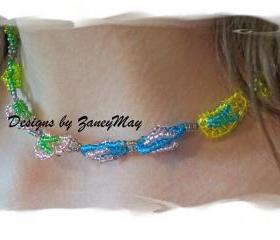 Flip Flop Necklace Pattern, Beading Tutorial in PDF