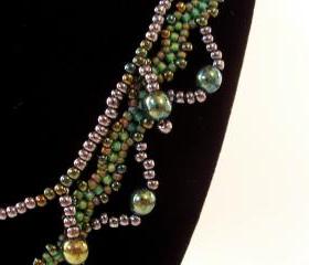 Tassels & Drapes Necklace Pattern, Beading Tutorial in PDF