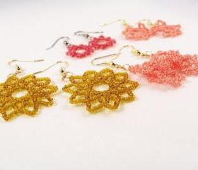 Summer Sun Earring Patterns, Beading Tutorial in PDF