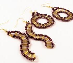 Spokes Earring Patterns, Beading Turorial in PDF