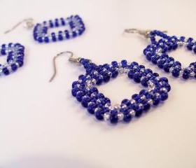 Square and Diamond Earring Pattern, Beading Tutorial in PDF