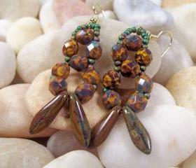 Dagger Earring Pattern, Beading Tutorial in PDF