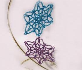 Shimmering Snowflake Ornament Pattern, Beading Tutorial in PDF