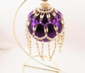 Pearl Ornament Cover Pattern, Beading Tutorial in PDF