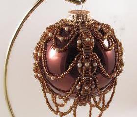 Pearl Drop Ornament Pattern, Beading Tutorial in PDF