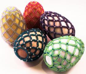 Easter Treasures Beaded Egg Pattern, Beading Tutorial in PDF