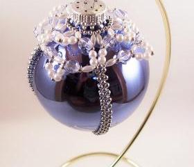 Elegant Christmas Ornament Pattern, Beading Tutorial in PDF