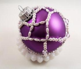 Crystal Christmas Ornament Pattern, Beading Tutorial in PDF