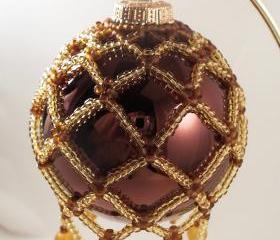 Net Ornament Cover Pattern, Beading Tutorial in PDF