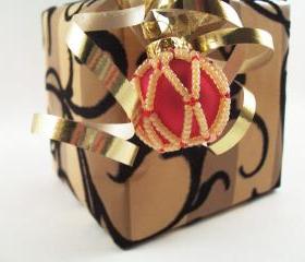 Diamond Beaded Ornament Pattern, Beading Tutorial in PDF