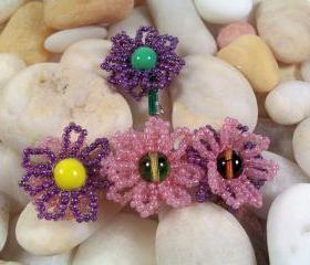 Bejeweled Delight Barrette & Pin Beading Pattern in PDF