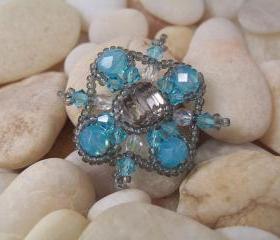 Snowflake Pin, Beading Tutorial in PDF