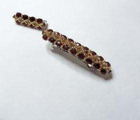 Crystal Pin and Barrette Pattern, Beading Tutorial in PDF