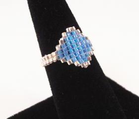 Stained Glass Ring Pattern, Beading Tutorial in PDF