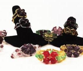 Flower Ring Pattern (Two Patterns in One), Beading Tutorial in PDF