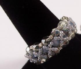 Crystal Ring Pattern, Beading Tutorial in PDF