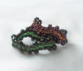 Catch the Waves Ring Pattern, Beading Tutorial in PDF